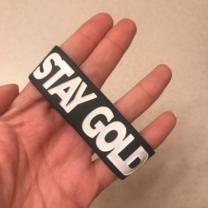 Jac Vanek Stay Gold rubber bracelet